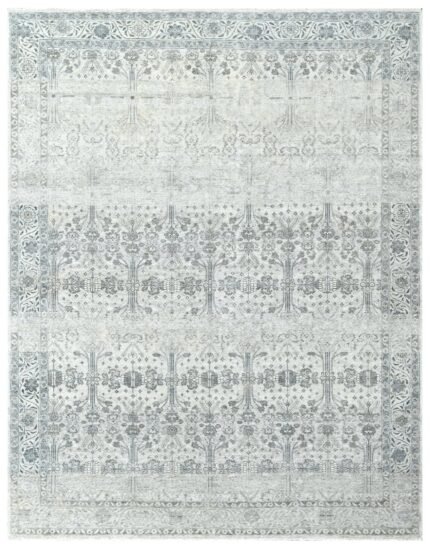 Mink Textured Vintage Hand Knotted Area Rug