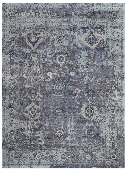 Pewter Legacy Hand Knotted Wool Vintage Rug