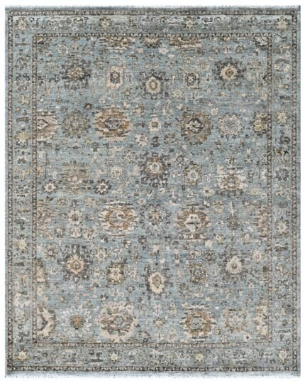 Vintage Oushak Hand Knotted Wool Rug