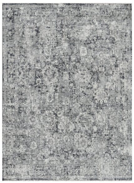 Carbon Mist Hand Knotted Wool Vintage Rug