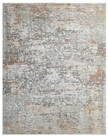 Moss Ember Hand Knotted Wool Vintage Rug