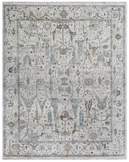 Ivory Nomad Hand Knotted Wool Rug