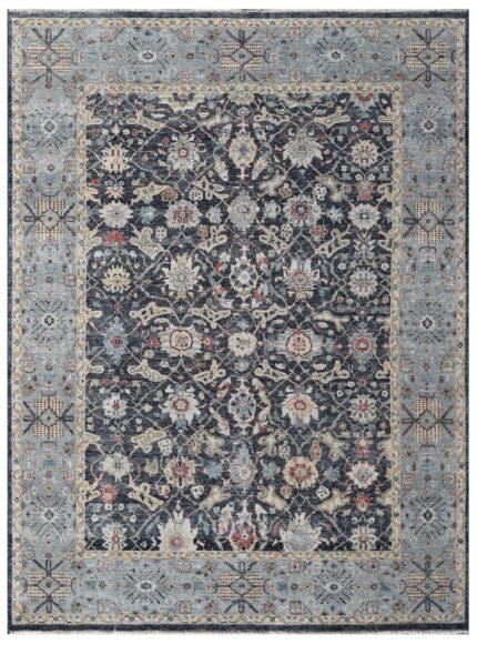 Heritage Bloom Hand Knotted Wool Area Rug