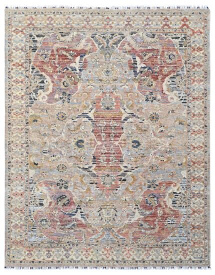 Gemstone Wool & Bamboo Silk Hand Knotted Rug
