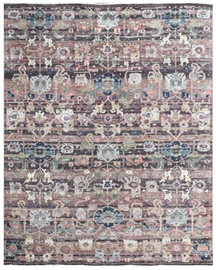 Plum Heritage Hand Knotted Wool Rug