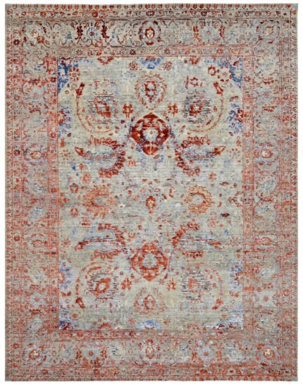 Sand Ember Hand Knotted Wool & Bamboo Silk Rug
