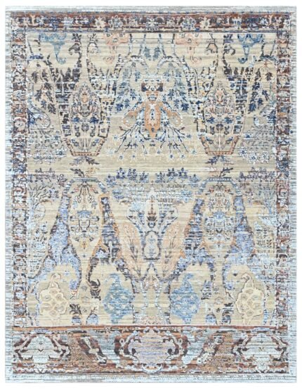 Royal Ivory Heritage Floral Motif Hand Knotted Carpet