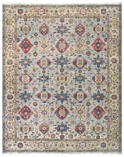 Traditional Kazak Hand Knotted Wool Rug