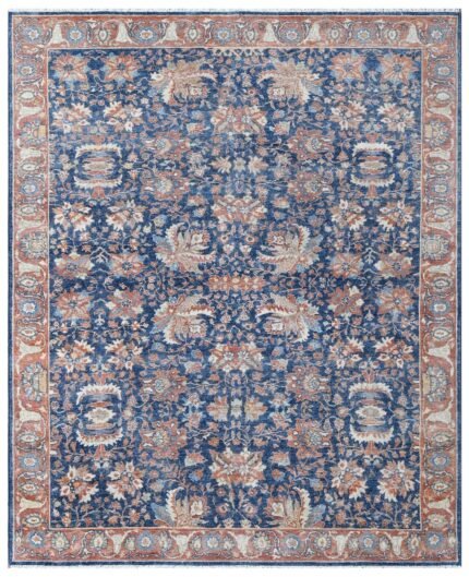 Indigo Mahal Hand Knotted Premium Wool Rug