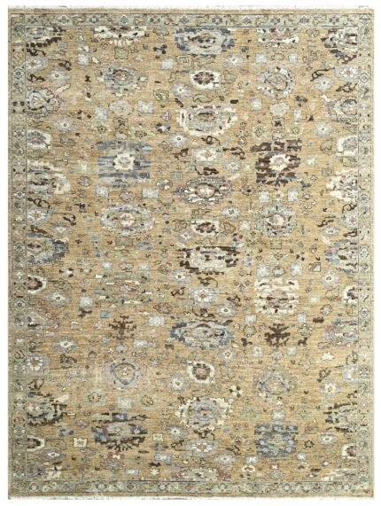 Golden Reverie Hand Knotted Wool Rug