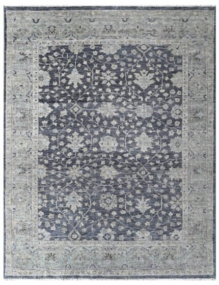 Moon Shadow Grey Hand Knotted Wool Rug