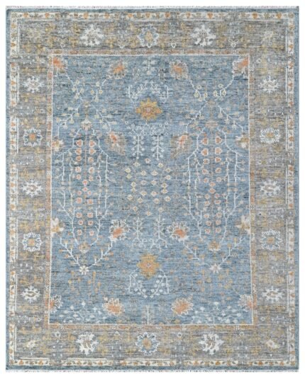 Seaweed Olive Hand Knotted Wool Area Rug