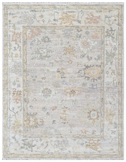 Off White Vintage Hand Knotted Wool Rug