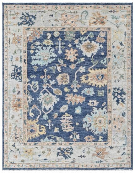 Luxury Royal Blue Wool Carpet
