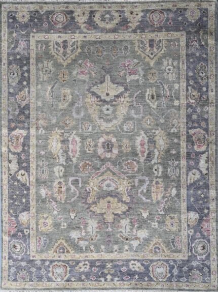 Sage Heirloom Medallion Hand Knotted Rug