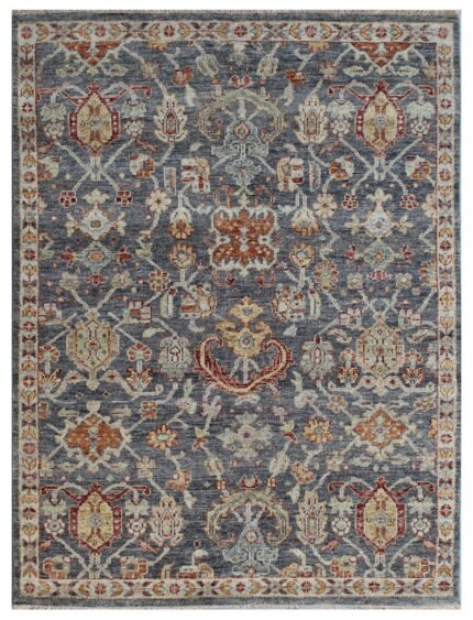 Blue Vintage Tribal Hand Knotted Wool Rug