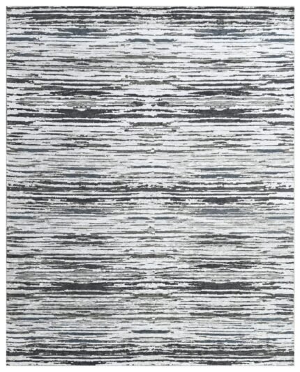 Slate Drift Grey Abstract Hand Knotted Rug