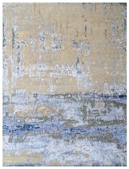 Coastal Mist Contemporary Hand Knotted Area Rug