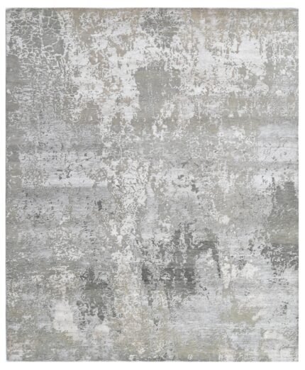 Silver Contemporary Hand Knotted Premium Rug