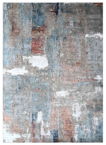 Ocean Ember Hand Knotted Bamboo Silk Rug