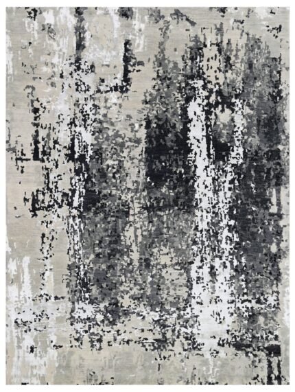 Inkfall Contemporary Designer Hand Knotted Rug