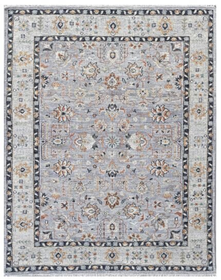 Floral Medallion Hand Knotted Wool Rug