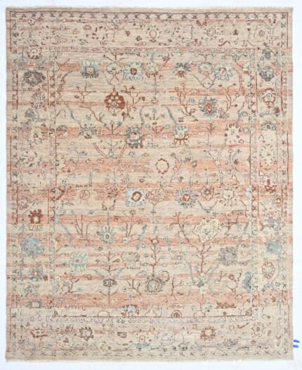 Terracotta Bloom Hand Knotted Rug