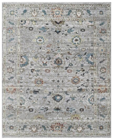 Ghost Silk Matrix Hand Knotted Wool Rug