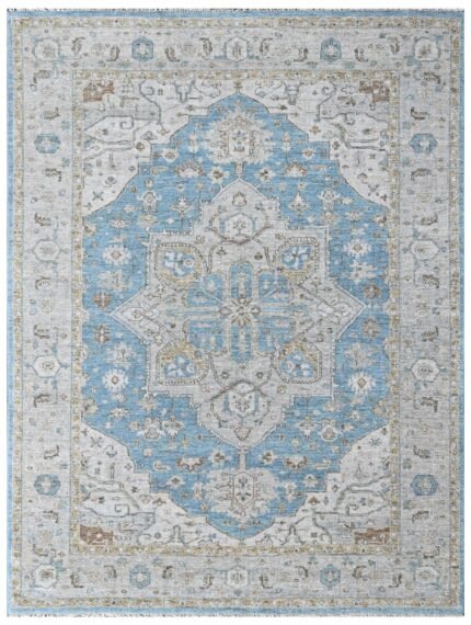 Sky Fortress Medallion Hand Knotted Rug