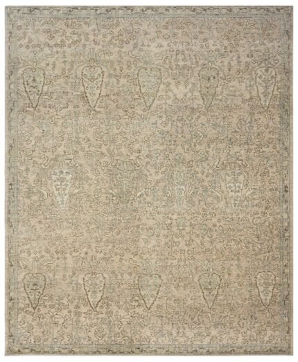Sand Heritage Hand Knotted Wool Area Rug