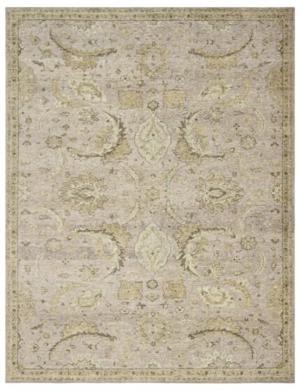 Sand Ivory Hand Knotted Wool Heritage Rug