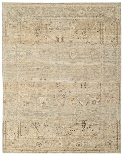 Linen Estate Minimalist Hand Knotted Designer Wool Rug