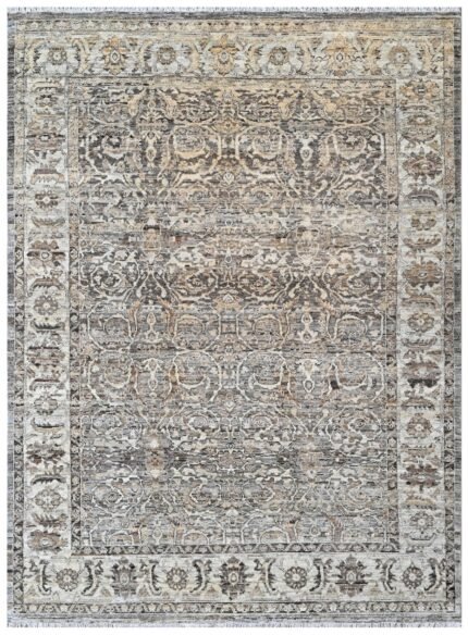 Silver Crest Estate Hand Knotted Designer Wool Rug