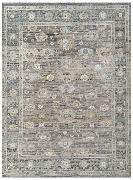 Imperial Mist Hand Knotted Designer Estate Rug
