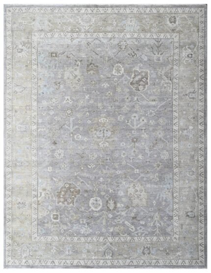 Escape Grey Hand Knotted Wool Rug